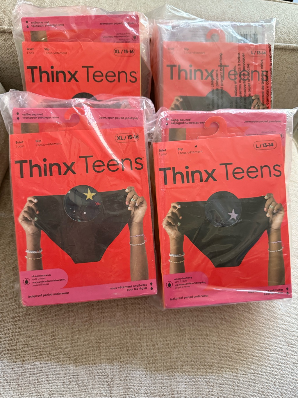 Nwt 3 Pack Thinx Teens Period Underwear, Brief-Style Period Panties, Reusable — image 7 of 7